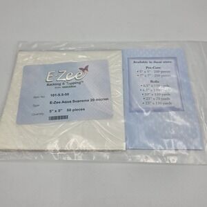 E-Zee Backing & Topping Aqua Supreme 5x5 Water Soluble 20‎ mic. -50 Count Sheets